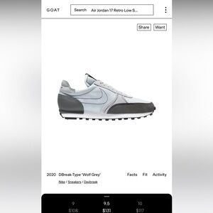 Nike Dbreak Type ‘Wolf Grey’ Shoes